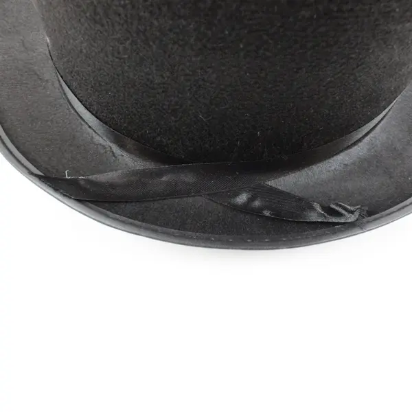 Lot of 2 Black Felt Top Hats Halloween Costume Theater Party