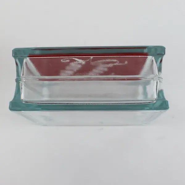 Season's Greetings Hollow Glass Box Holiday Lights Decor 7.5 Inch