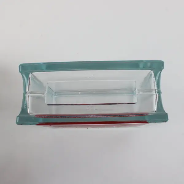 Season's Greetings Hollow Glass Box Holiday Lights Decor 7.5 Inch