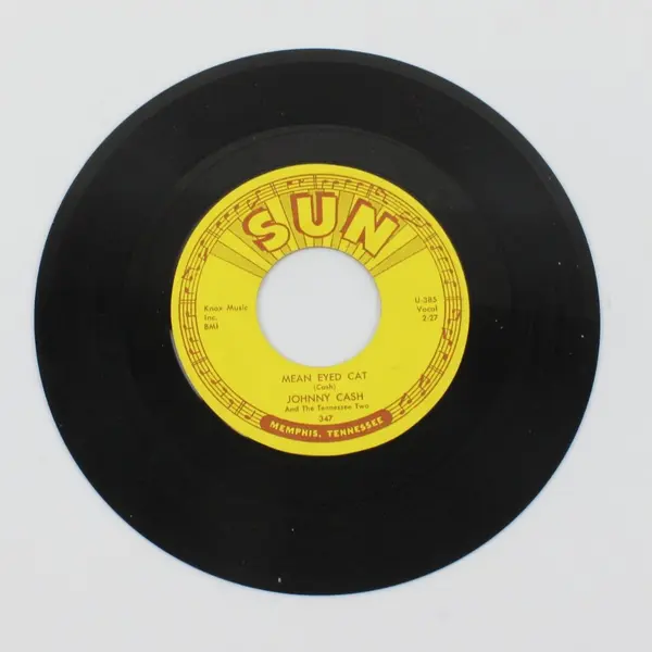 Johnny Cash Tennessee Two Mean Eyed Cat/Port of Lonely Hearts 7" Vinyl Record