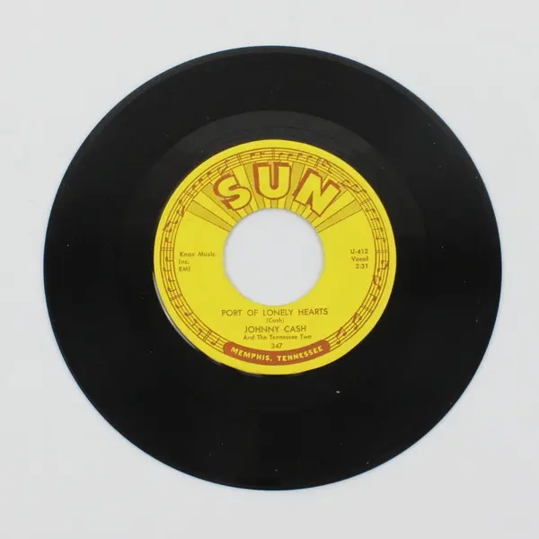 Johnny Cash Tennessee Two Mean Eyed Cat/Port of Lonely Hearts 7" Vinyl Record