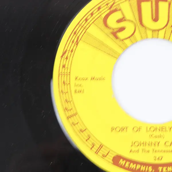Johnny Cash Tennessee Two Mean Eyed Cat/Port of Lonely Hearts 7" Vinyl Record