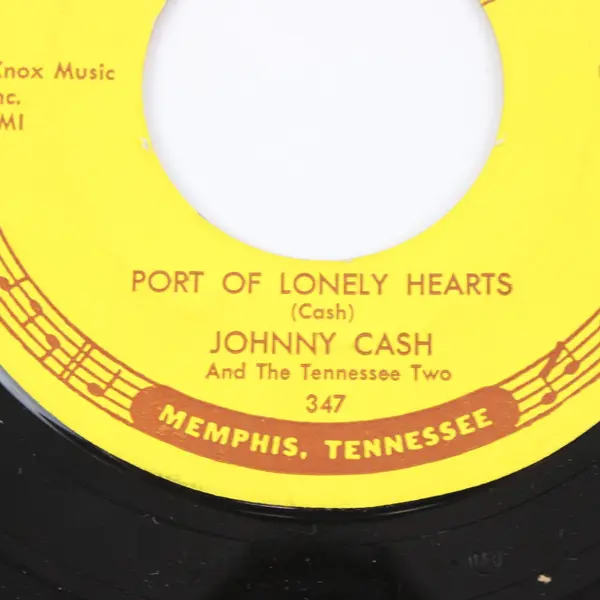 Johnny Cash Tennessee Two Mean Eyed Cat/Port of Lonely Hearts 7" Vinyl Record