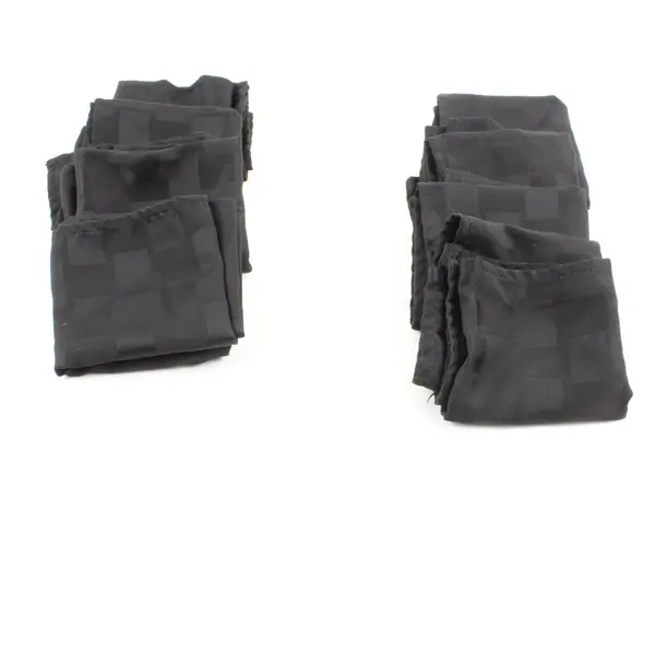 Set of 8 Black Basket Weave Cloth Napkins