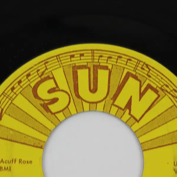 Johnny Cash Straight A's In Love/I Love You Because Sun 7in Vinyl U-386 U-387