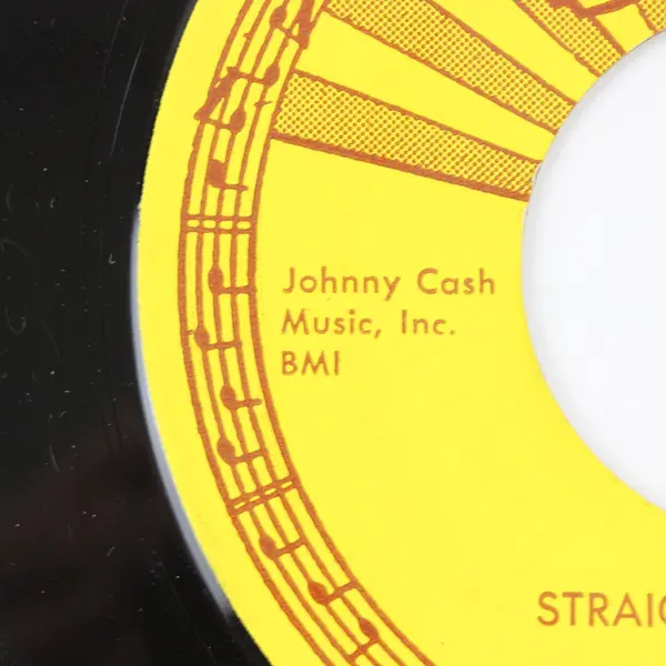 Johnny Cash Straight A's In Love/I Love You Because Sun 7in Vinyl U-386 U-387