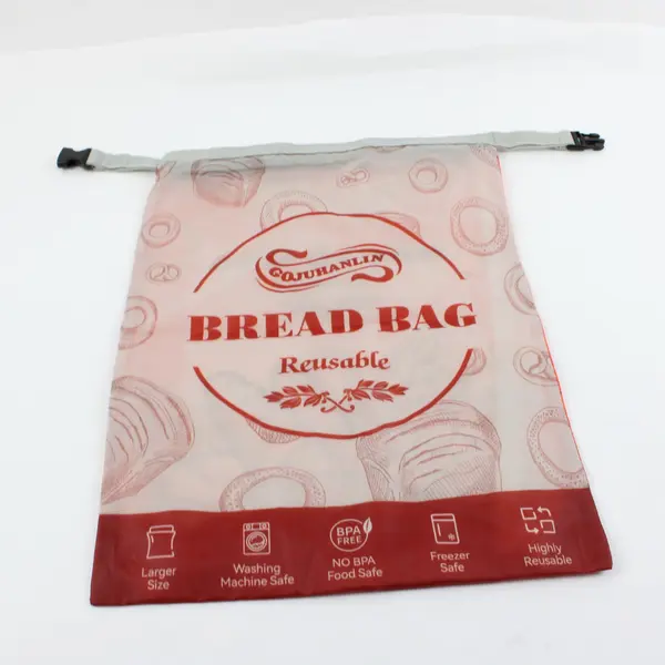 Gojuhanlin Reusable Bread Bags Orange Lot of 2 Food Storage