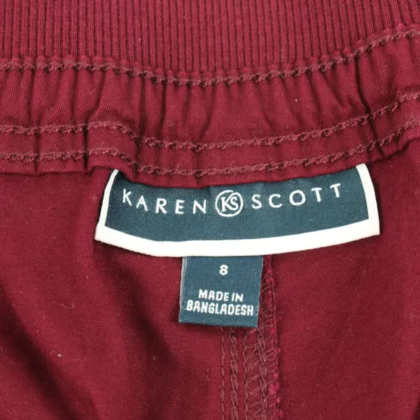 Karen Scott Women's Maroon Red Shorts Size 8