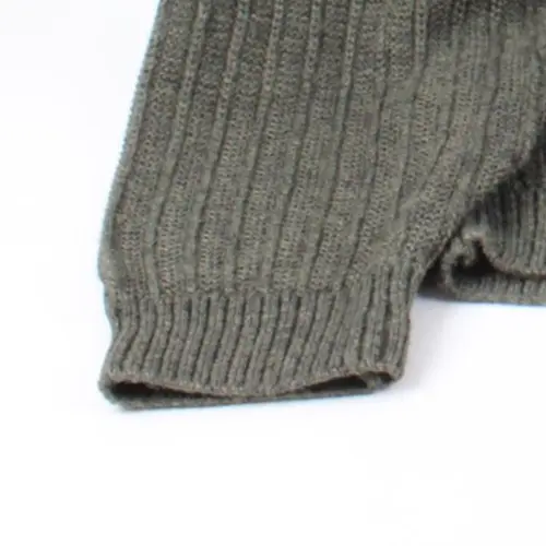 Cotton Reel Men's Large Gray Wool Blend Full-Zip Sweater
