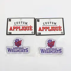 Lot of 2 R & D Specialty Linfield Wildcats Custom Appliques