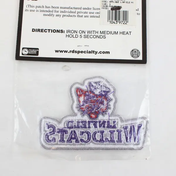 Lot of 2 R & D Specialty Linfield Wildcats Custom Appliques