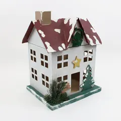 IKEA Winter Land Paper House Decoration 11.5" Missing Lights FLAWED