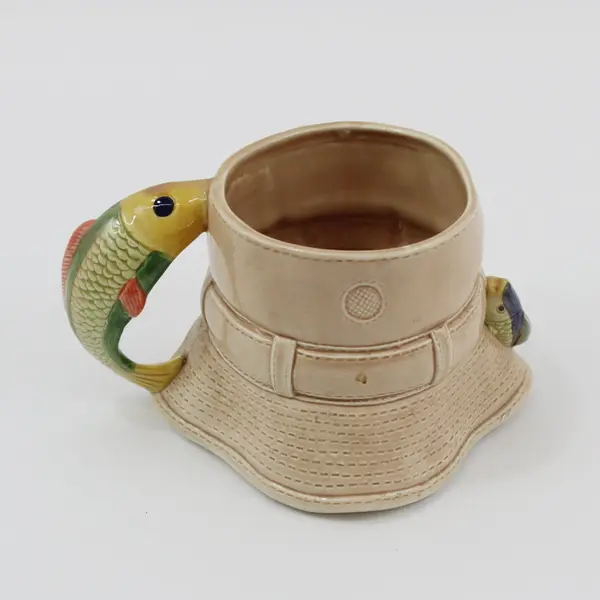 Novelty Boonie Fishing Hat Ceramic Coffee Mug