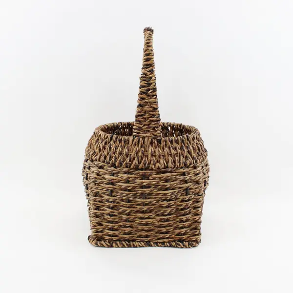 Woven Wicker Basket with Handle 12x10x18 Storage Home Decor