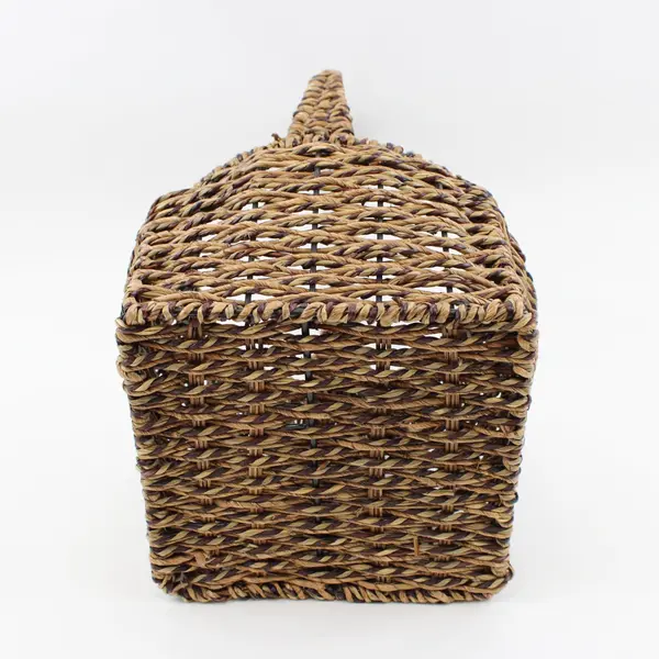 Woven Wicker Basket with Handle 12x10x18 Storage Home Decor