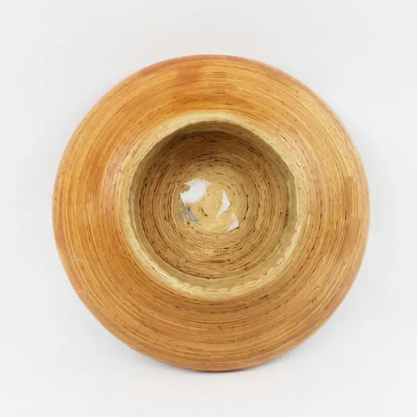 Mango Wood Round Pedestal Fruit Serving Bowl 14 in Rustic Decor
