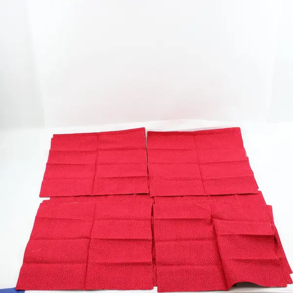 Set of 10 Gingham Watermelon Print Cloth Napkins for Dining