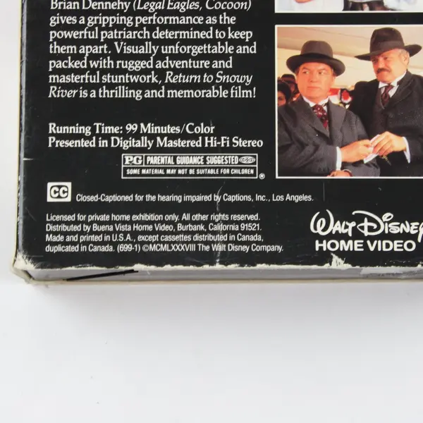 Return to Snowy River VHS Tom Burlinson Sigrid Thornton Disney 99 Min