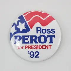 Ross Perot 1992 For President Campaign Button Pinback 2 1/4"