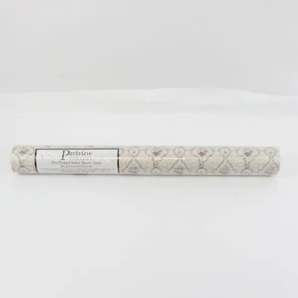 Parkview Designs Pre-Pasted Solid Sheet Vinyl Pastel Floral Wallpaper