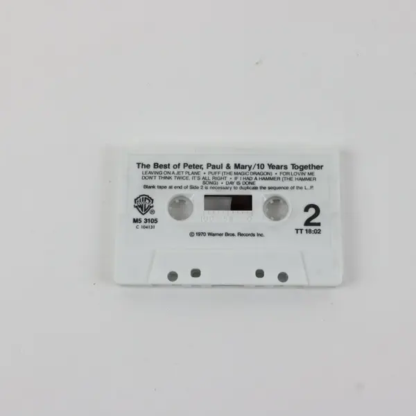 Peter, Paul & Mary The Best Of 10 Years Together Audio Cassette 1970, #M5 3105