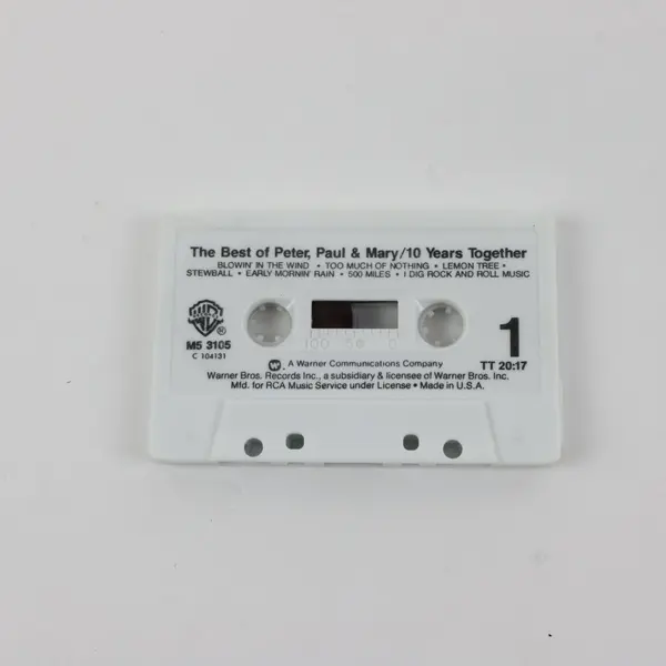 Peter, Paul & Mary The Best Of 10 Years Together Audio Cassette 1970, #M5 3105