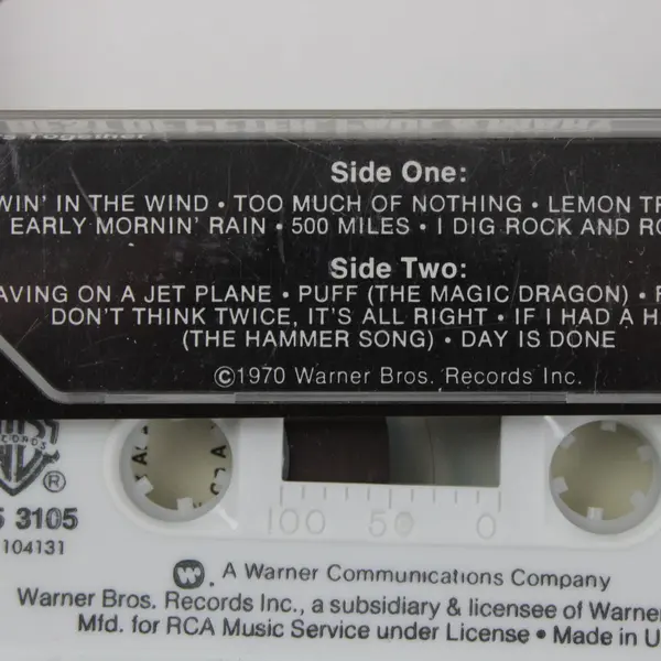 Peter, Paul & Mary The Best Of 10 Years Together Audio Cassette 1970, #M5 3105