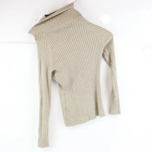 I.N.C International Concepts Women's Medium Beige Sparkle Turtleneck Sweater