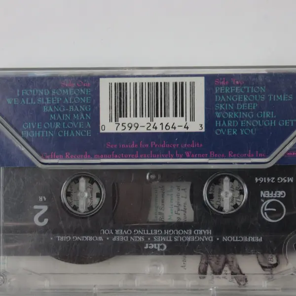 Cher Self-Titled 1987 Cassette Tape Geffen Records M5G 24164