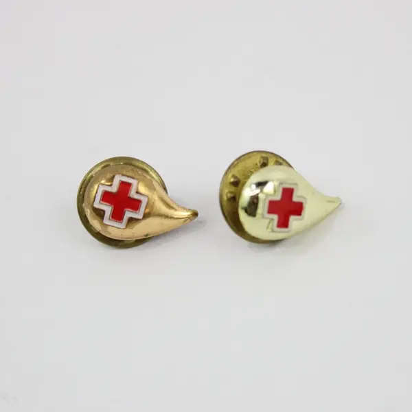 Lot of 4 American Red Cross Blood Donor Enamel Pins Collectible