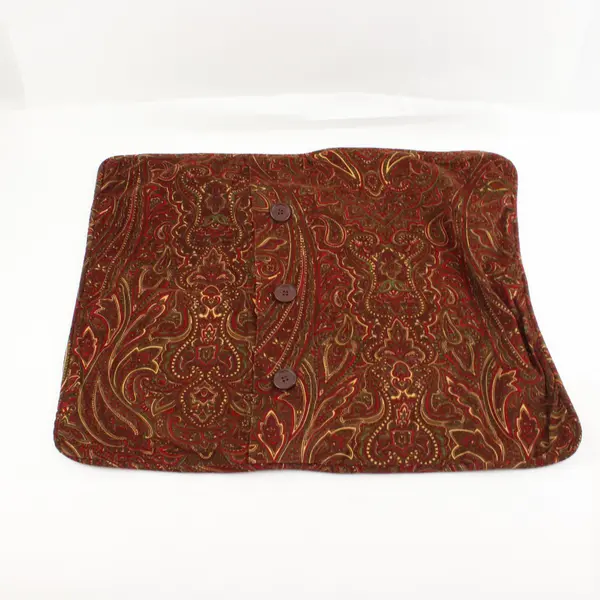 HomeTrends Paisley Throw Pillow Cover Red Brown Green 20 x 26