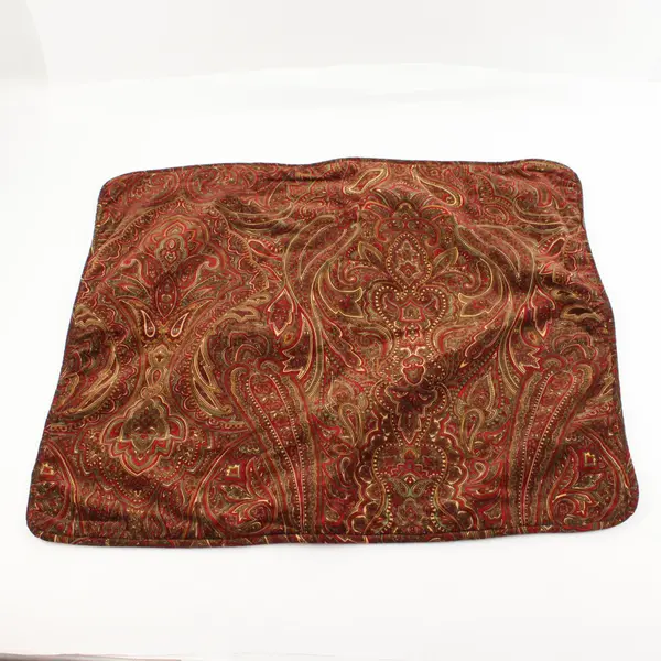 HomeTrends Paisley Throw Pillow Cover Red Brown Green 20 x 26