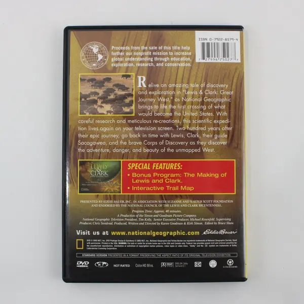 National Geographic Lewis & Clark Great Journey West 2003 DVD Jeff Bridges 