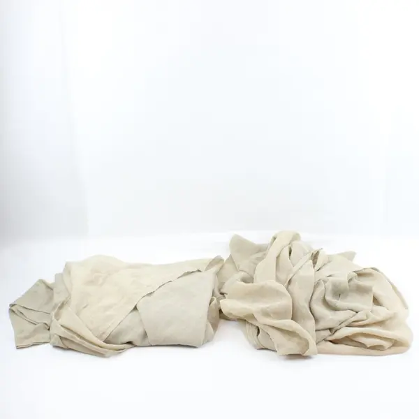 Set of 2 Sheer Beige Curtain Panels 54 x 82 Inch Window Drapes