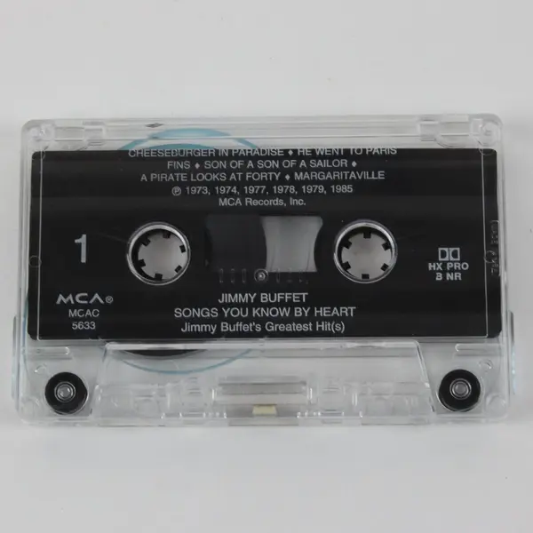 Jimmy Buffett Songs You Know By Heart Greatest Hit(s) Cassette 1985, MCAC-5633 