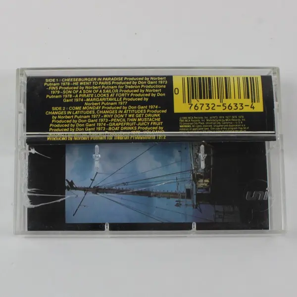 Jimmy Buffett Songs You Know By Heart Greatest Hit(s) Cassette 1985, MCAC-5633 