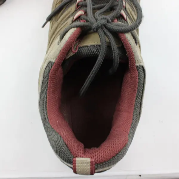 Denali Men's Hiking Trail Shoes Grey Brown Red Low-Top Lace-Up Size 10.5 M