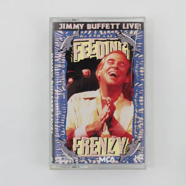Jimmy Buffett Live! Feeding Frenzy 1990 Cassette Tape, #MCAC-10022 