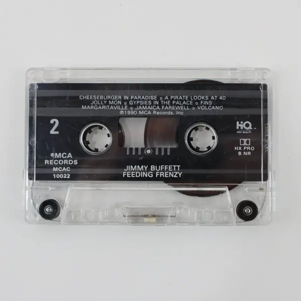 Jimmy Buffett Live! Feeding Frenzy 1990 Cassette Tape, #MCAC-10022 