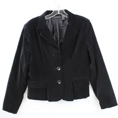 Attention Women's Black Velour Cropped Blazer Size 14