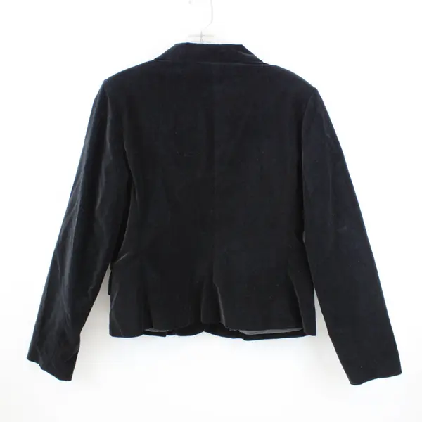 Attention Women's Black Velour Cropped Blazer Size 14