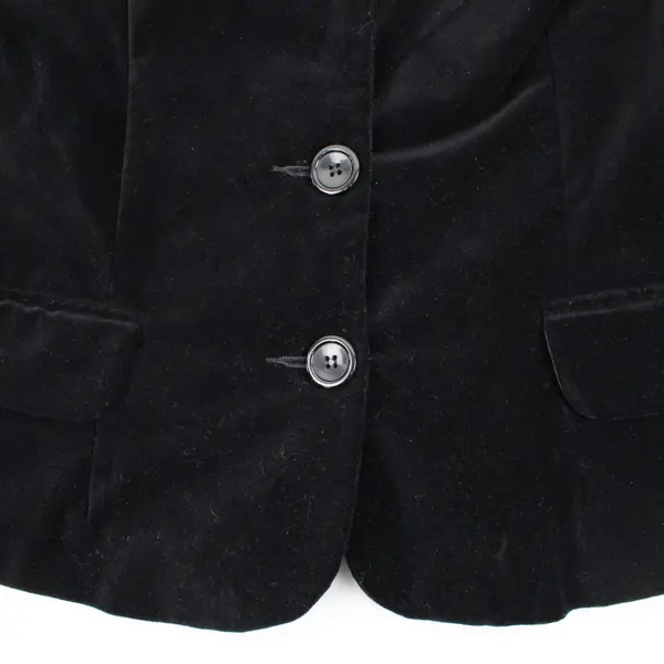 Attention Women's Black Velour Cropped Blazer Size 14