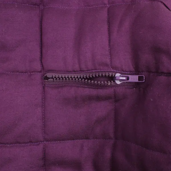 Hartman Sport Women's Large Plum Purple Quilted Silk Blend Zip Jacket