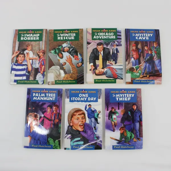 Lot of 7 Paul Hutchens Sugar Creek Gang Books #1,3,5,7-10 1997 PB Ex-Library