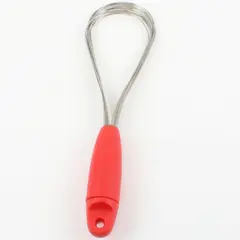 Dreamfarm Collapsible Flat Red Balloon Whisk Stainless Steel Ergonomic Handle