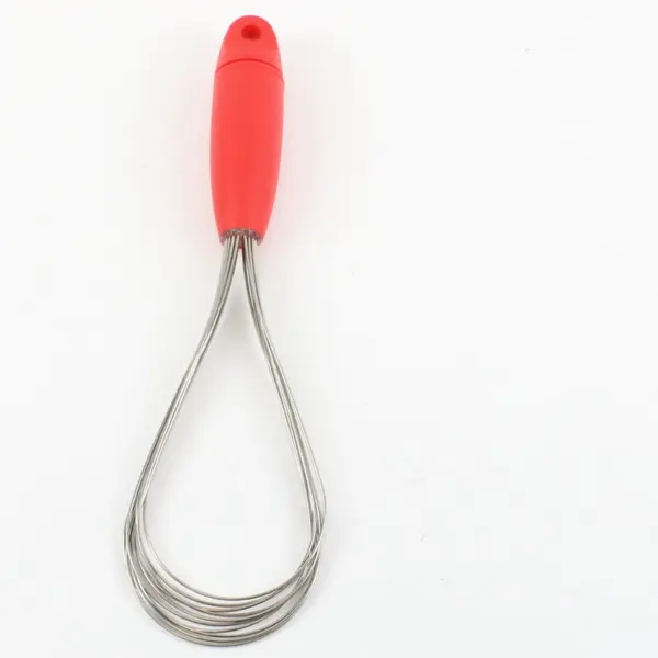 Dreamfarm Collapsible Flat Red Balloon Whisk Stainless Steel Ergonomic Handle