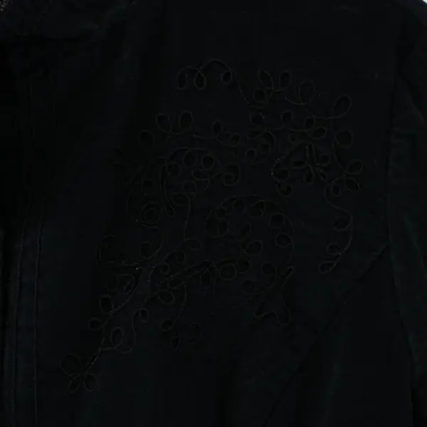 New York & Company Women's Black Embroidered Jacket Size 8