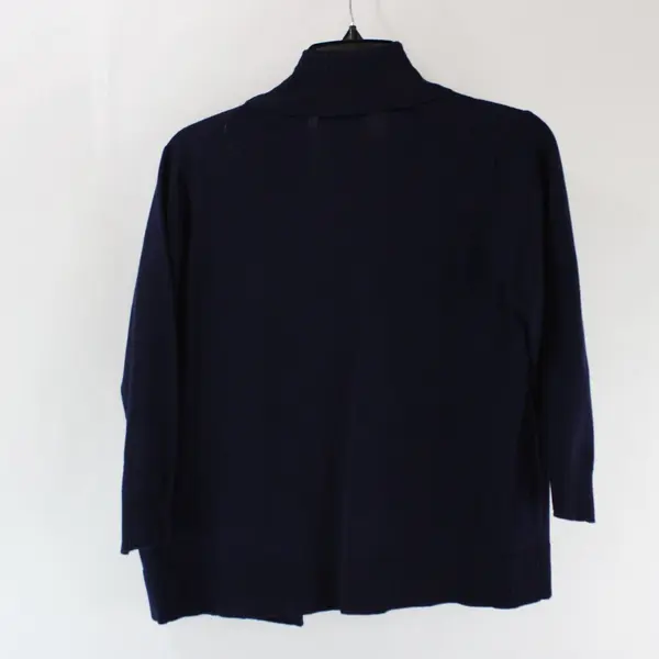Eclectic Women's Small Navy Blue Open Front Cardigan Long Sleeve