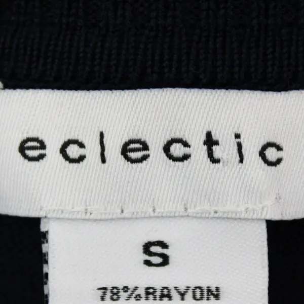 Eclectic Women's Small Navy Blue Open Front Cardigan Long Sleeve