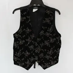 Fritzi California Women's Black Christmas Holiday Vest Small 9505-VG5F